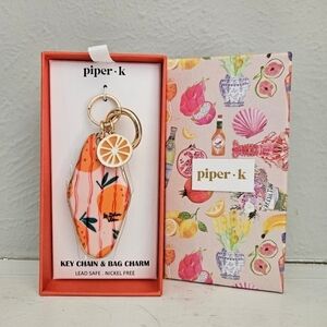🍊🔹️Piper K🔹️ Viral  Oranges Fruit Print Keychain Bag Charm